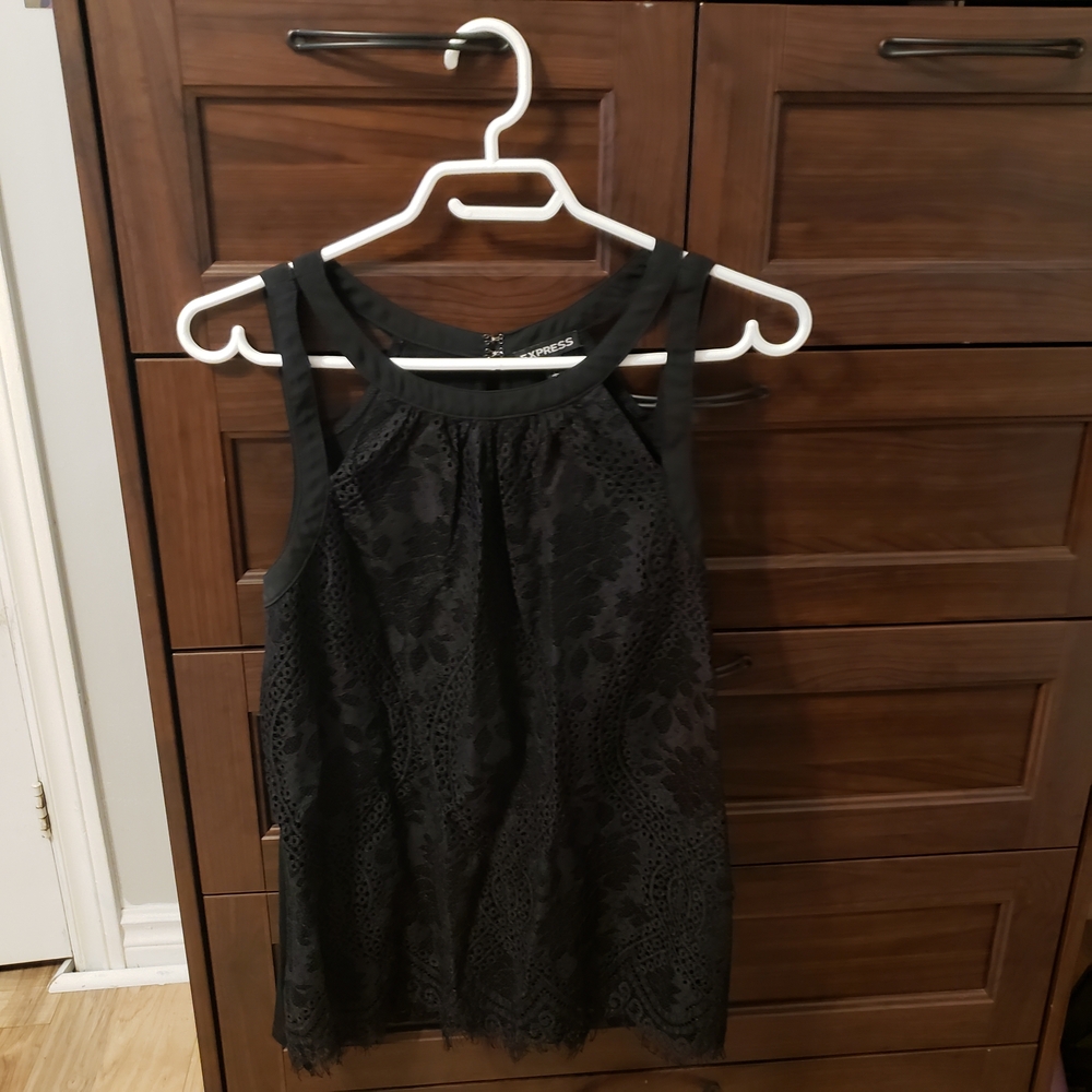Express Black Lace Tank Top